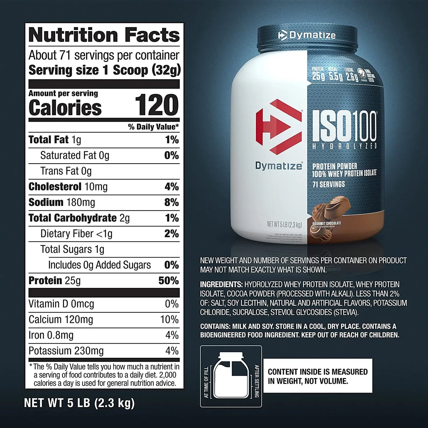 Whey Protein Dymatize ISO 100 5lbs (2.3kg)