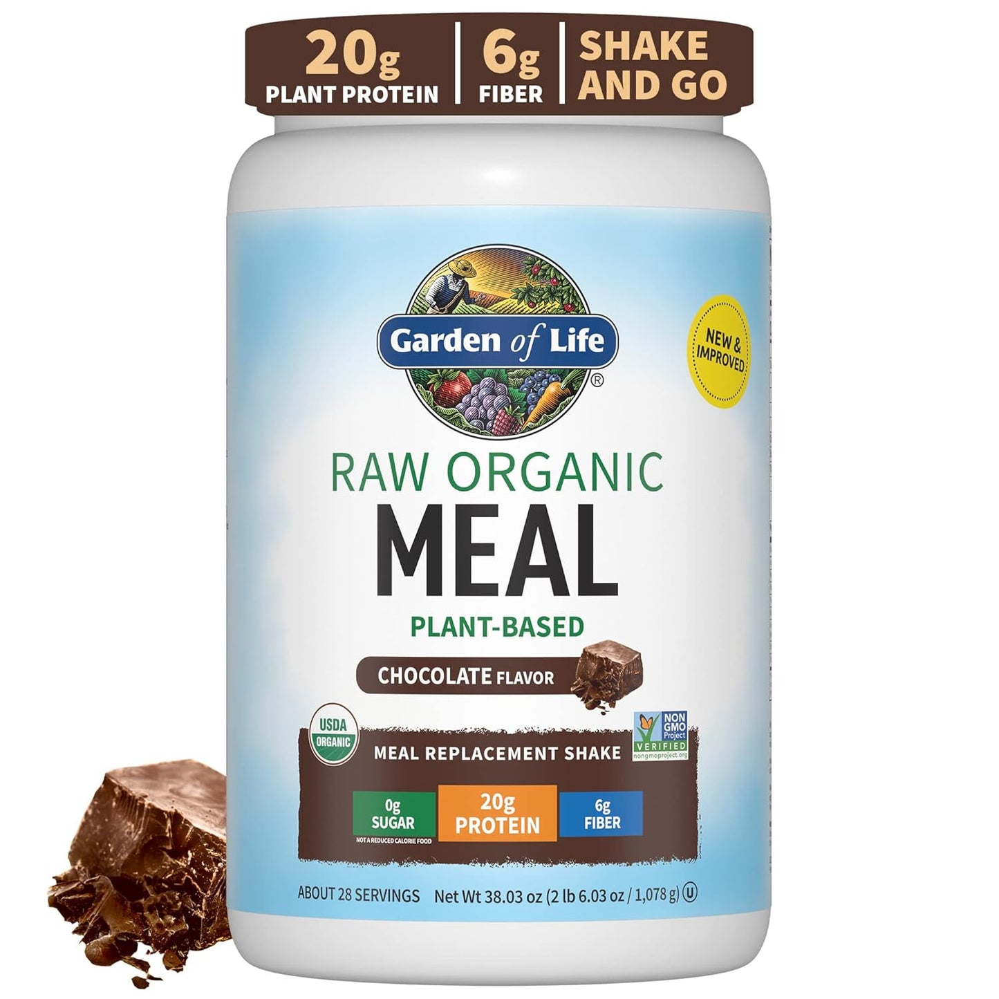 Bột Ngũ Cốc Hữu Cơ Raw Organic Meal Garden of Life - Bữa Ăn Hoàn Hảo