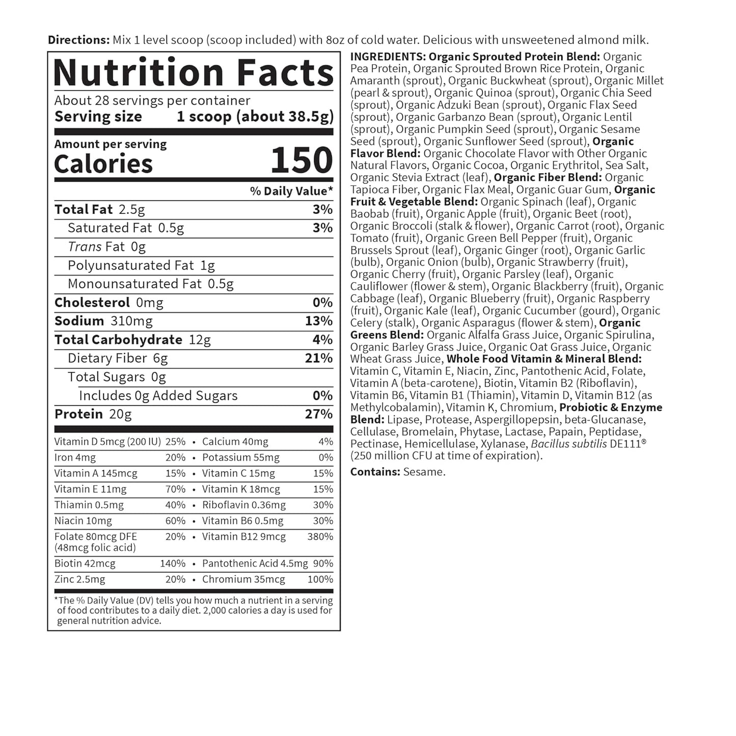 Bột Ngũ Cốc Hữu Cơ Raw Organic Meal Garden of Life - Bữa Ăn Hoàn Hảo