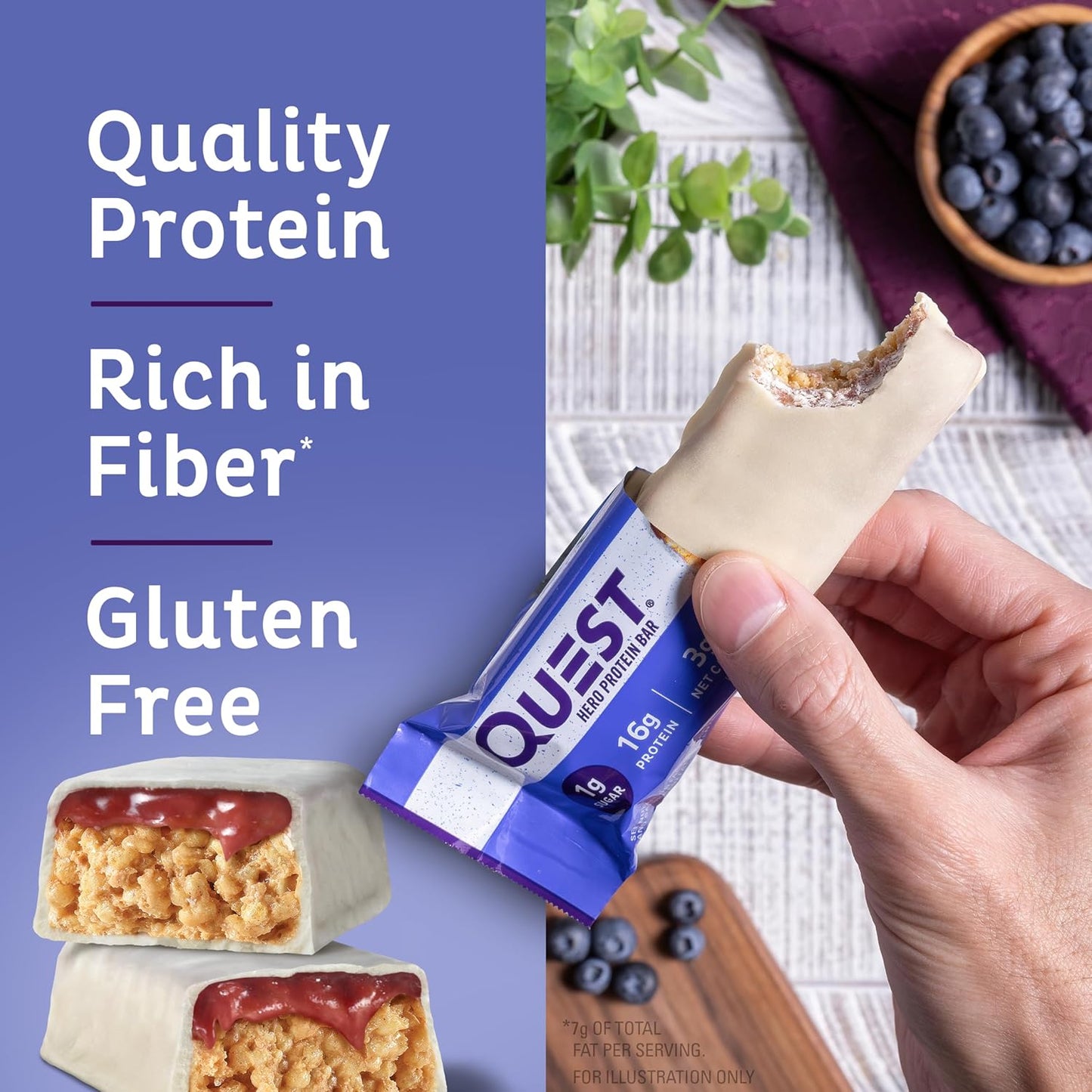 Protein Bar - Thanh Dinh Dưỡng không đường QUEST Hero