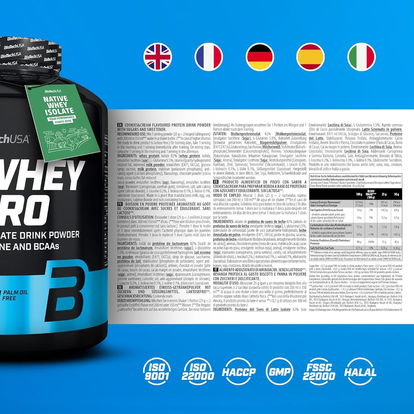Whey Protein BioTechUSA Iso Whey Zero 5lbs (2.3kg)