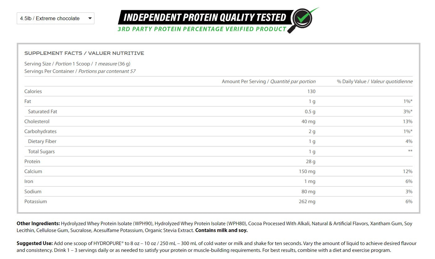 Whey Protein Nutrabolics Hydro Pure 4.5lbs (2.04kg)
