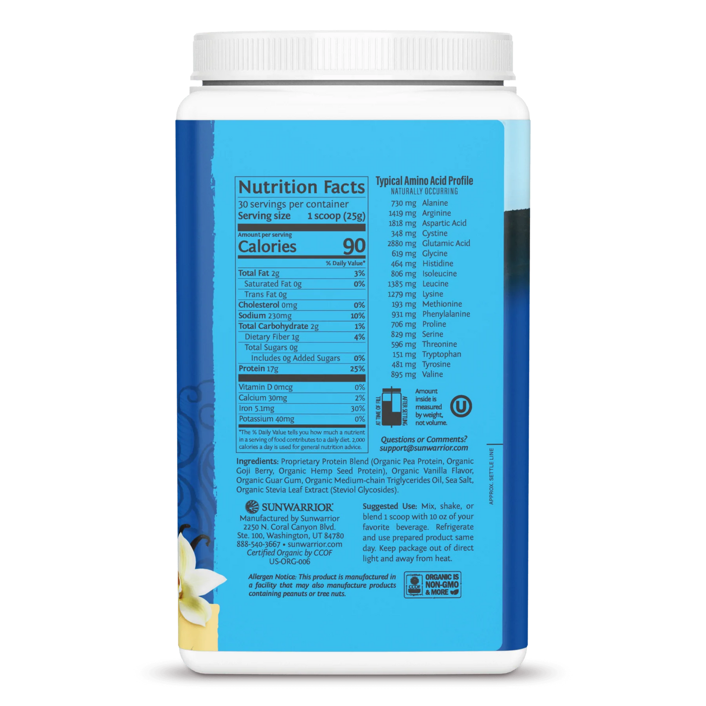 Bột Protein Thực Vật Hữu Cơ Chất Lượng Cao WarriorBlend - Sunwarrior 750g
