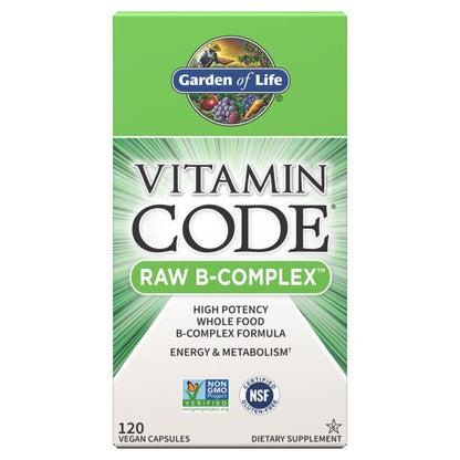Vitamin Raw B Complex Garden of Life – Hũ 120 Viên
