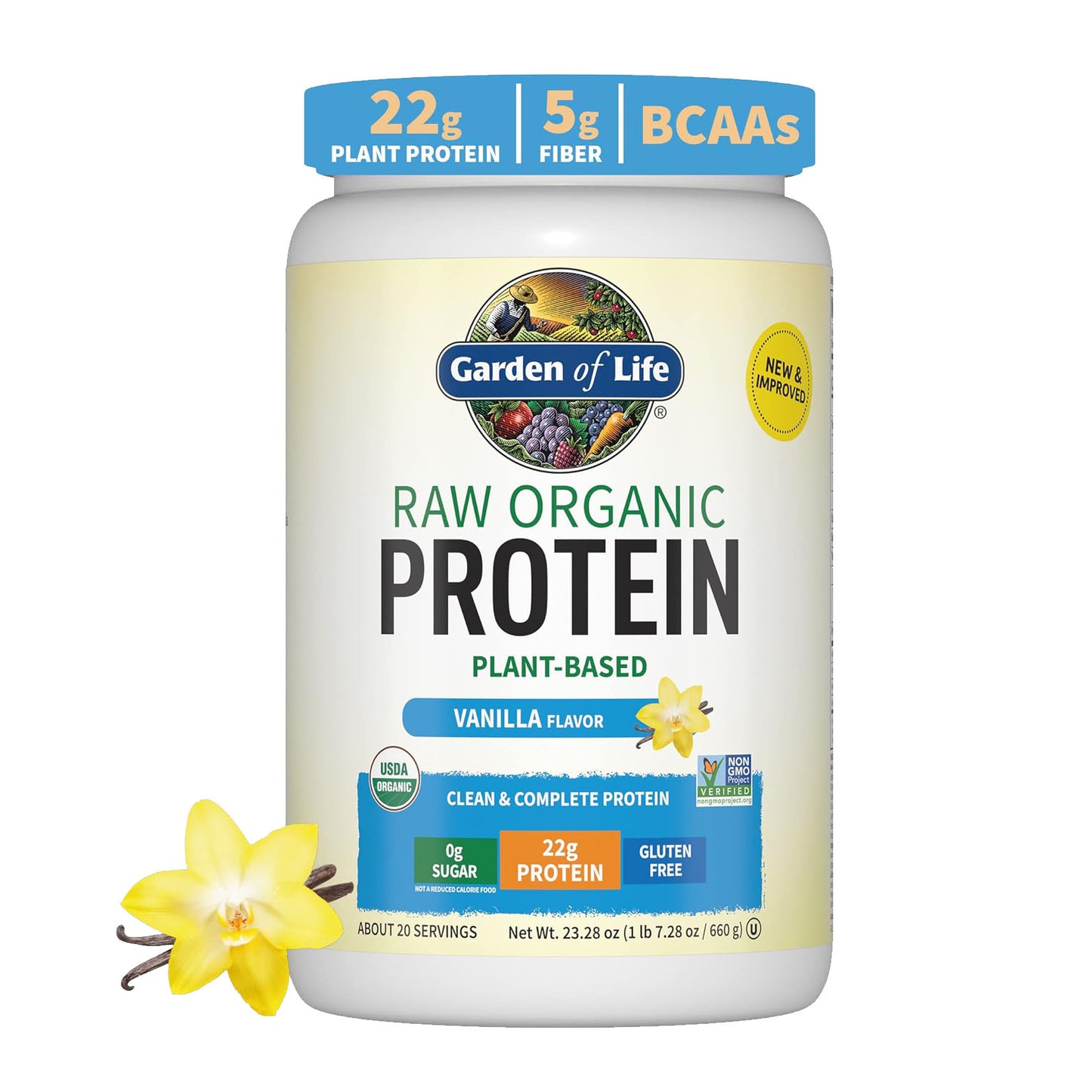 Bột Protein Thuần Chay Hữu Cơ Thô RAW Organic Protein Garden of Life