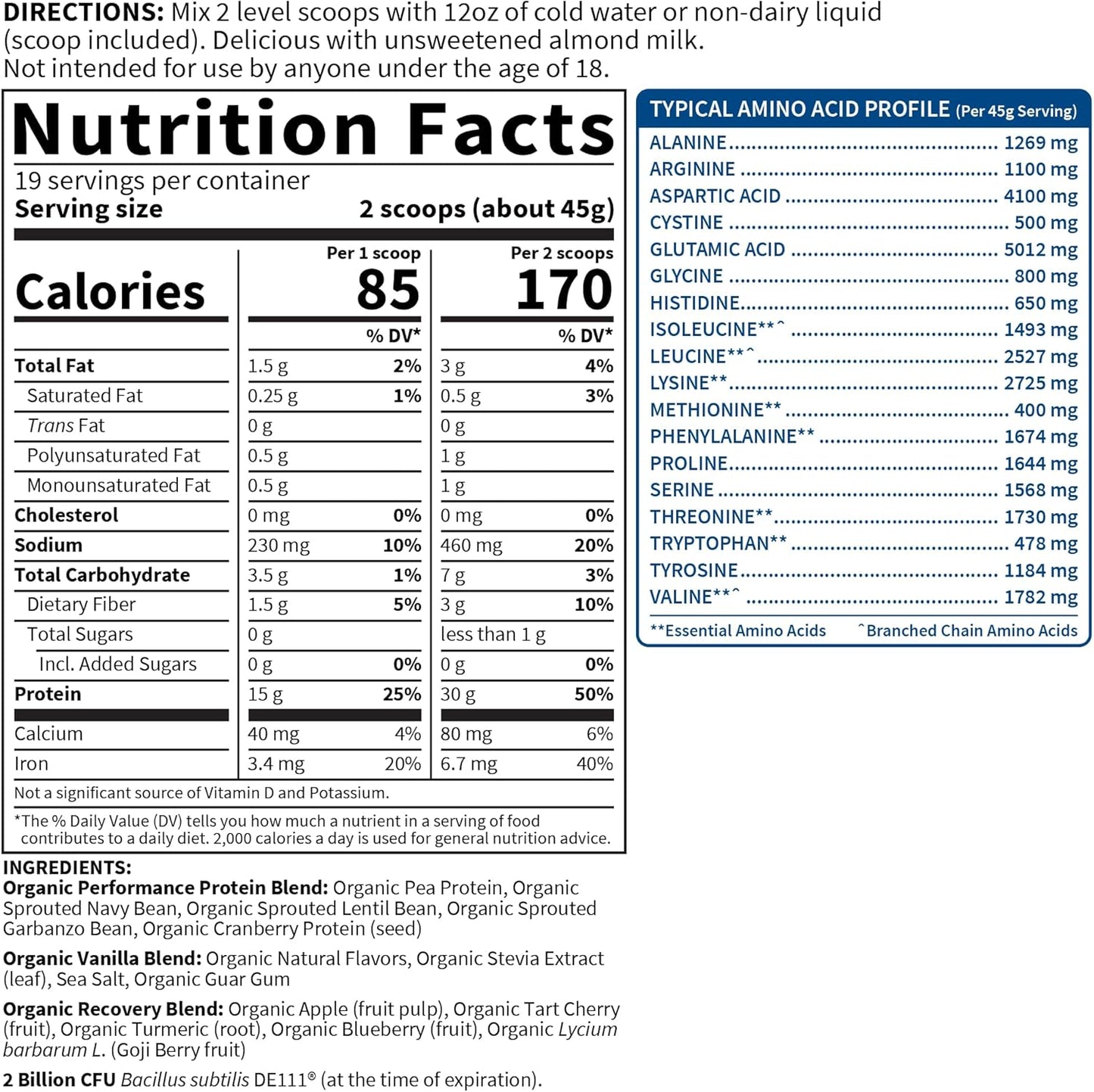 Bột Protein Thuần Chay Hữu Cơ Sport Garden of Life