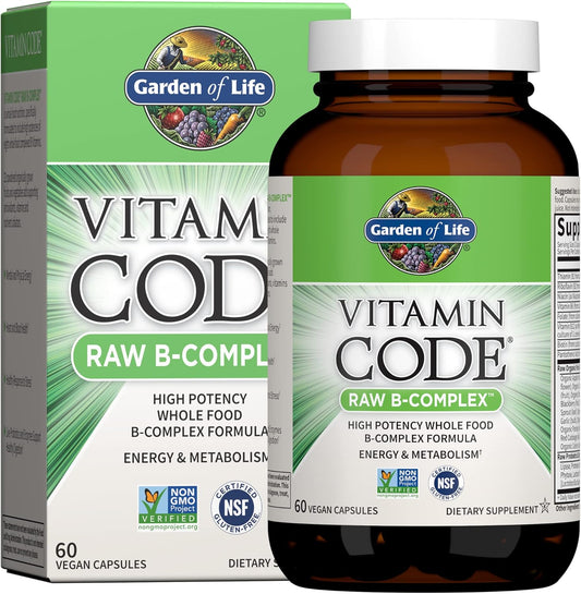 Vitamin Raw B Complex Garden of Life – Hũ 60 Viên