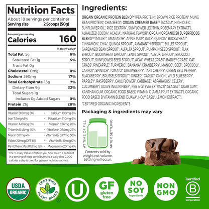 Bột Protein Thuần Chay Hữu Cơ Orgain Organic Protein + Superfoods Powder