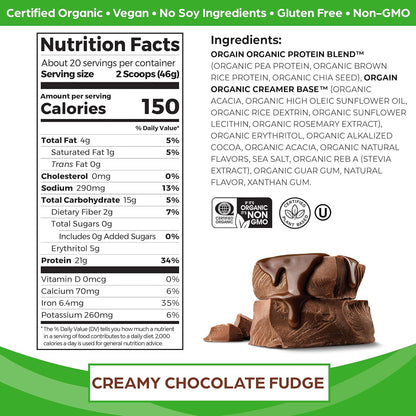 Bột Đạm Protein Thuần Chay Hữu Cơ Orgain Organic Protein
