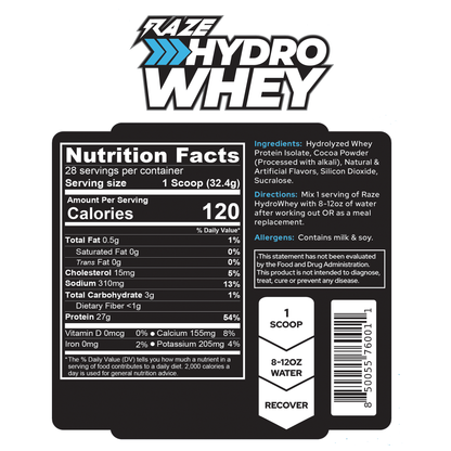 Whey Protein Raze Hydro Whey 2lbs (0.9kg)
