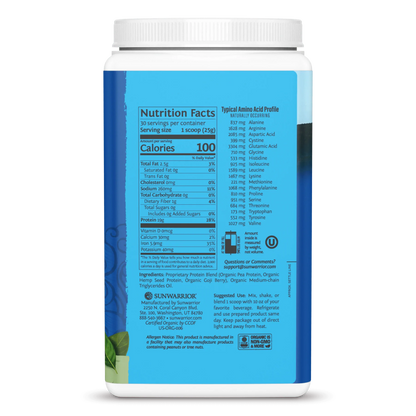 Bột Protein Thực Vật Hữu Cơ Chất Lượng Cao WarriorBlend - Sunwarrior 750g