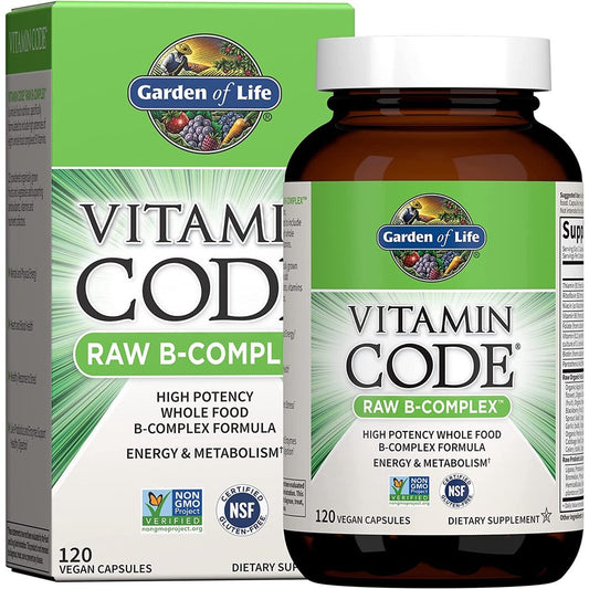 Vitamin Raw B Complex Garden of Life – Hũ 120 Viên