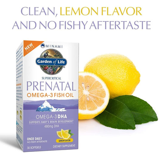 Dầu Cá DHA Omega-3 Bổ sung DHA tinh khiết Cho Mẹ Bầu Garden of Life Vị Chanh
