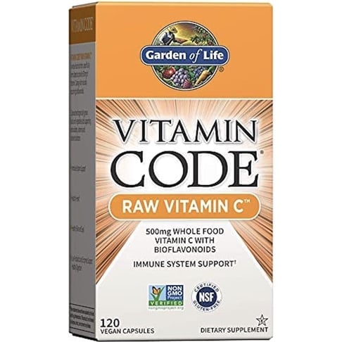 Vitamin C Garden of Life 500mg từ Trái Cây & Rau Củ – Hũ 120 Viên