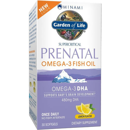 Dầu Cá DHA Omega-3 Bổ sung DHA tinh khiết Cho Mẹ Bầu Garden of Life Vị Chanh